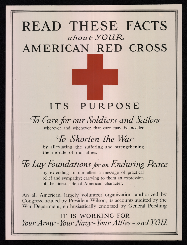 Read these facts about your American Red Cross : Its purpose, to