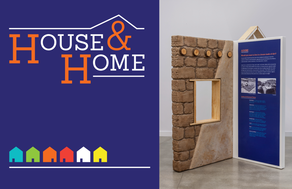 House & Home logo and exhibit panel